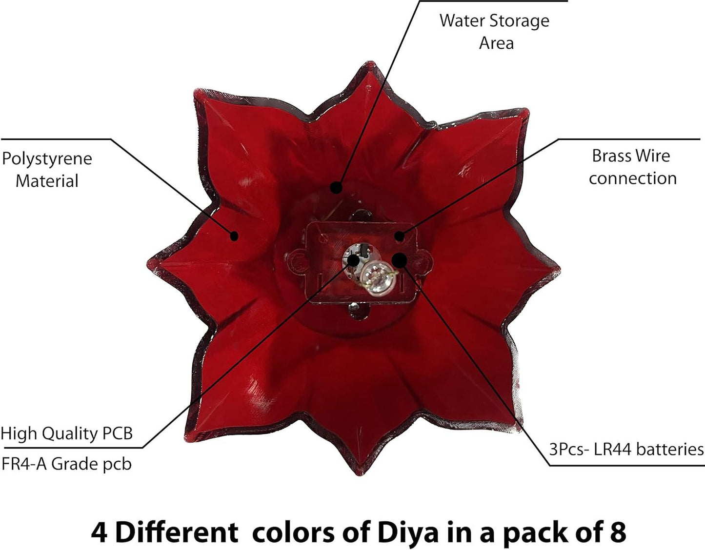 3D Diya 12 Piece Set
