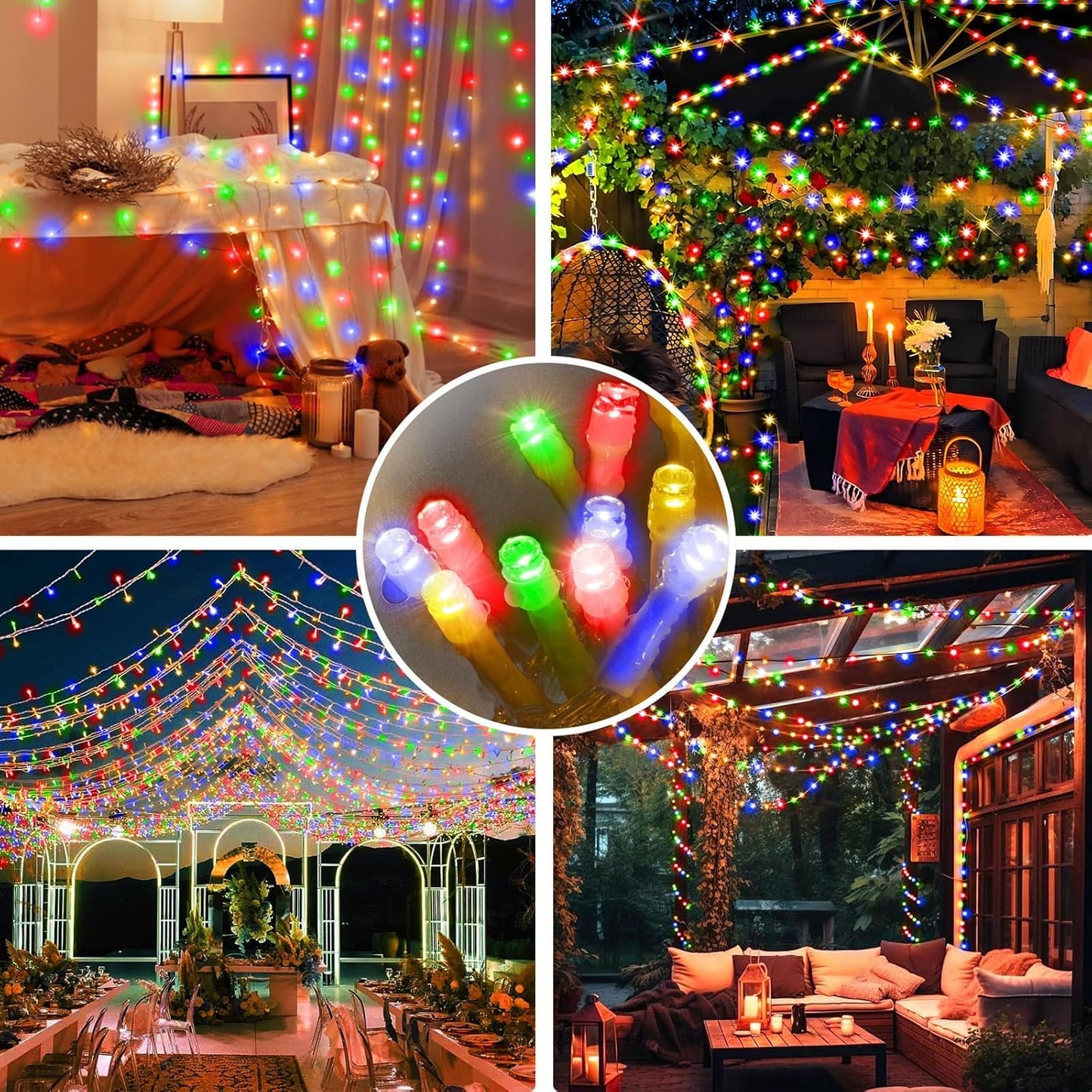 Multicolor LED String Lights with Remote Control (50 Meter)